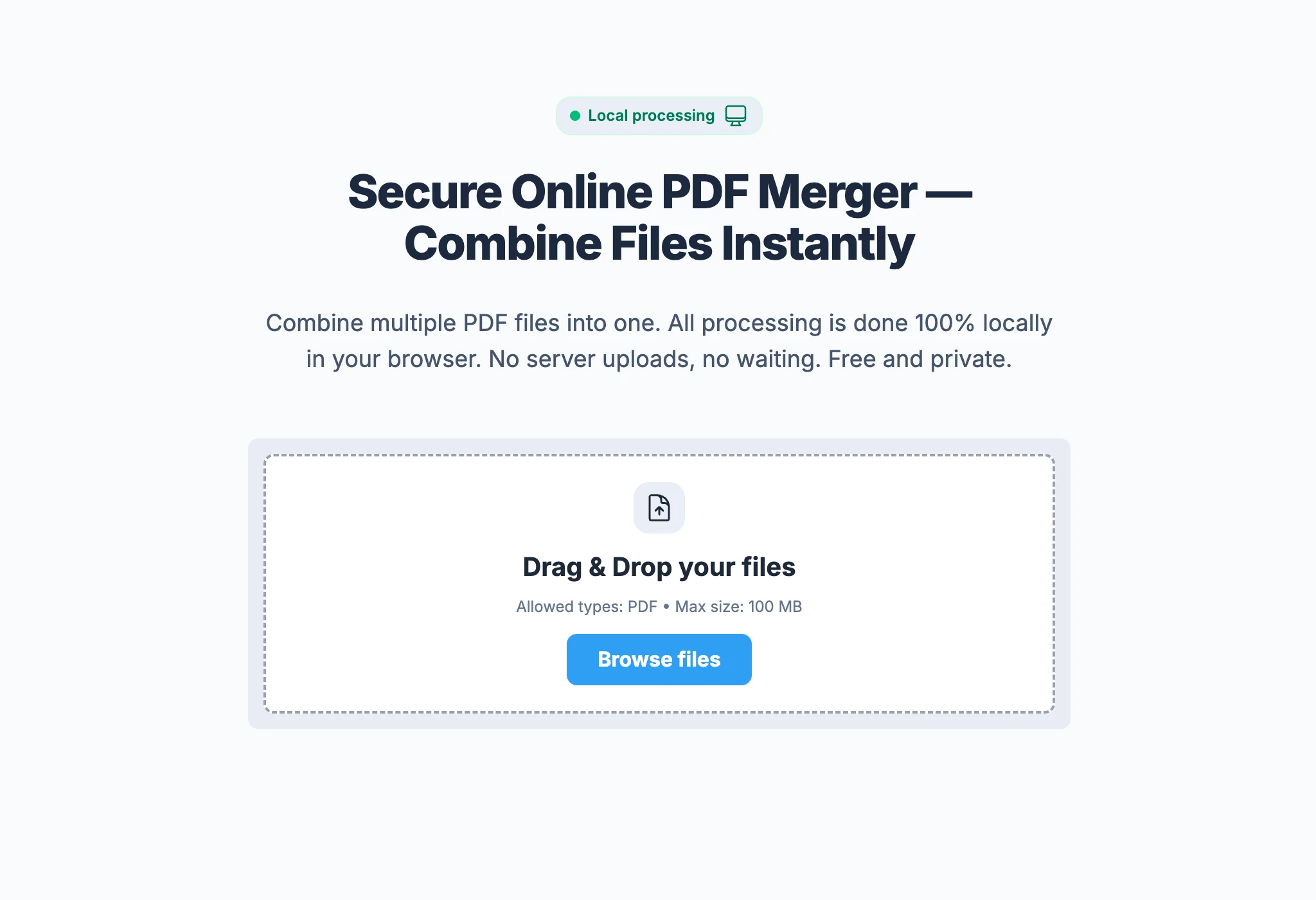 headPDF web interface for combining PDF files on Mac without Preview