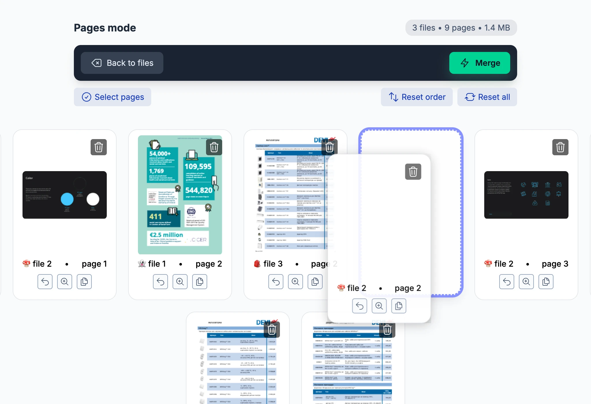 Organizing PDF files using drag and drop on Mac without Preview app