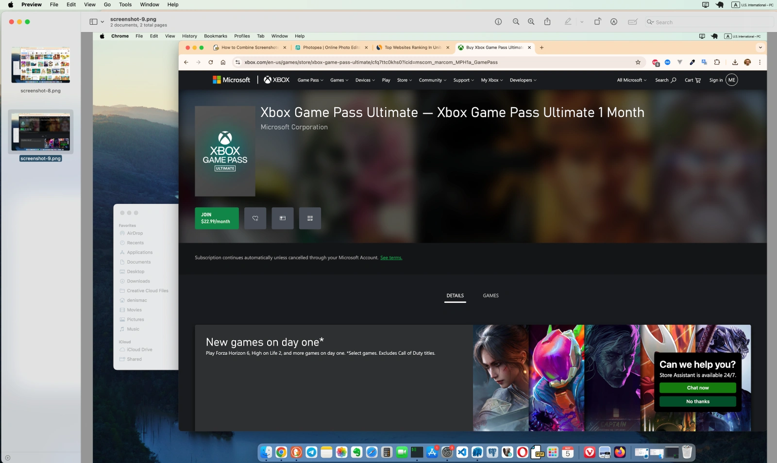 Reordering pages in Mac Preview via the sidebar